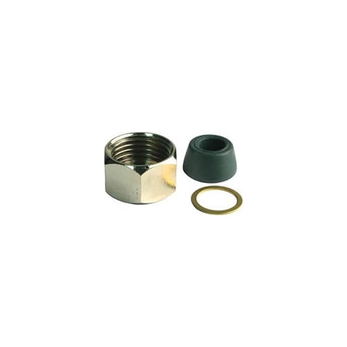 1/2 in. x 3/8 in. Brass Faucet Nut Chrome